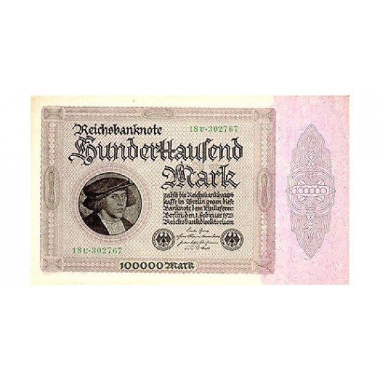 1923 - Germany Pic 83a 100.000 Marks banknote 1923 - Germany Pic 83a 100.000 Marks banknote
