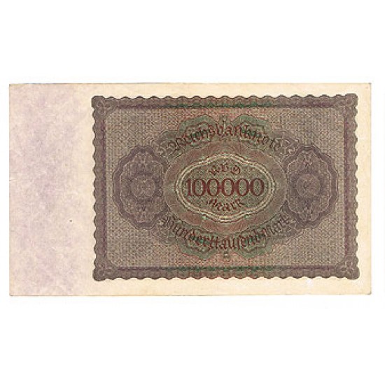 1923 - Germany Pic 83a 100.000 Marks XF banknote 1923 - Germany Pic 83a 100.000 Marks XF banknote