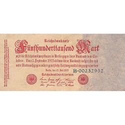 1923 - Alemania Pic 92 billete 500.000 Marcos