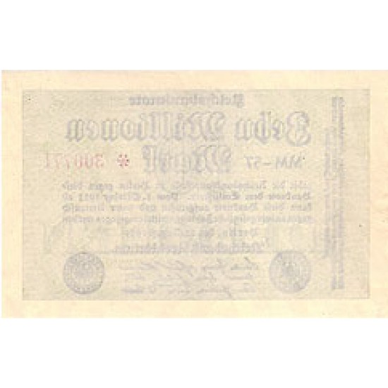 1923 - Germany PIC 106a 10 Millons Marks banknote 1923 - Germany PIC 106a 10 Millons Marks banknote