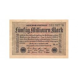 1923 - Alemania Pic 109d billete 50.000.000 Marcos S/C