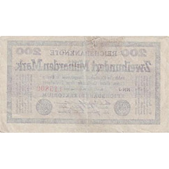 1923 - Germany PIC 121 200 Millons Marks F banknote 1923 - Germany PIC 121 200 Millons Marks F banknote