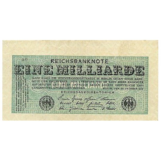 1923 - Germany PIC 122 1 Millon Marks banknote 1923 - Germany PIC 122 1 Millon Marks banknote