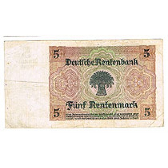1926 - Alemania PIC 169 5 Reichsmark F banknote 1926 - Alemania PIC 169 5 Reichsmark F banknote