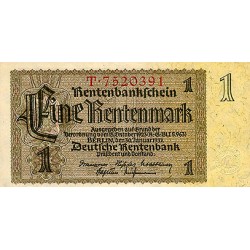 1937 -  Alemania PIC 173b billete de 1 Reichsmarco S/C