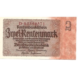 1937 - Alemania PIC 174b billete de 2 Reichsmarco S/C 1937 - Alemania PIC 174b billete de 2 Reichsmarco S/C