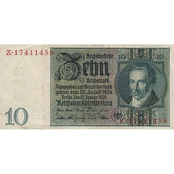 1929 -  Alemania PIC 180a 10 Reichsmarks banknote UNC