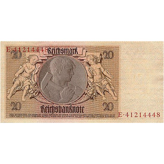 1929 - Germany Pic 181a 20 Marks VF banknote 1929 - Germany Pic 181a 20 Marks VF banknote