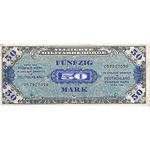 1944  -  Alemania PIC 196d billete de 50 Marcos