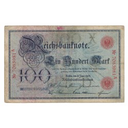 1907 -  Alemania PIC 30 billete de 100 Marcos BC