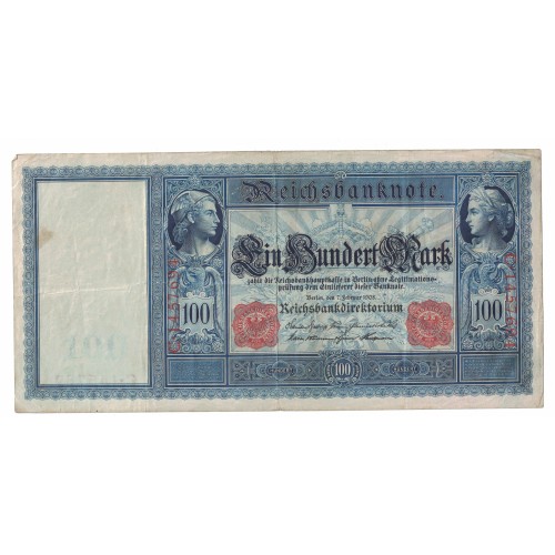 1908 -  Alemania Pic 35 billete de 100 Marcos BC