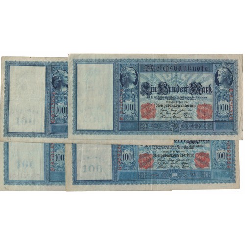 1910 - Alemania Pic 42 billete de 100 Marcos MBC