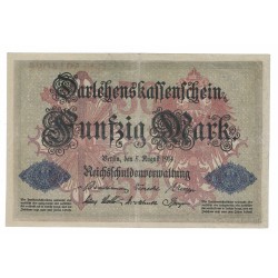 1914 - Alemania PIC 49b billete de 50 Marcos EBC
