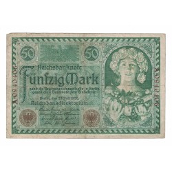 1920 - Alemania PIC 68 billete de 50 Marcos MBC