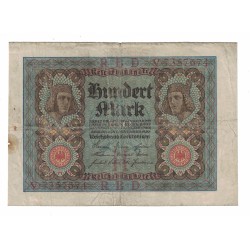1920 - Alemania PIC 69 a billete de 100 Marcos BC
