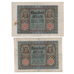 1920 - Germany PIC 69b 100 Marks F banknote