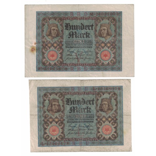 1920 - Alemania PIC 69b billete de 100 Marcos BC