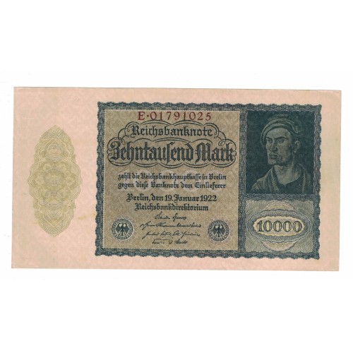 1922 - Alemania PIC 72 billete de 10.000 Marcos EBC