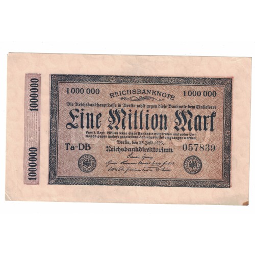 1923 - Alemania Pic 93 billete 1.000.000 Marcos MBC