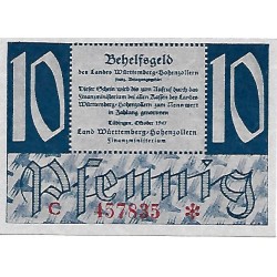 1947 -  Alemania PIC Specimen 1008b billete 10 Pfenning S/C