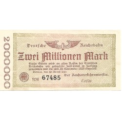 1923 -  Alemania PIC Specimen 1012b billete 2 Millones de Marcos S/C