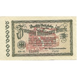 1923 -  Germany PIC Specimen 1015 20 Millions of Marks UNC