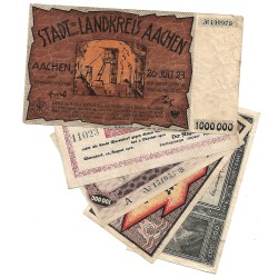 LOTE 1 Alemania 5 billetes usados