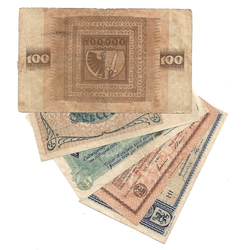LOTE 2 Alemania 5 billetes usados