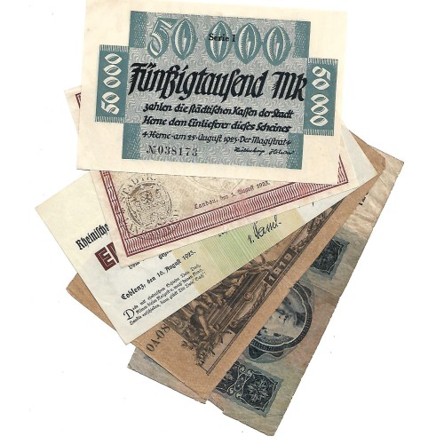 LOT 4 Germany 5 used banknotes