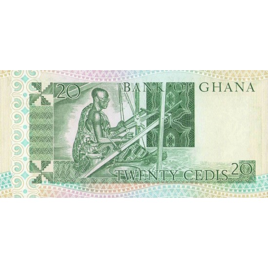 1982 - Ghana Pic 21c 20 Cedis banknote 1982 - Ghana Pic 21c 20 Cedis banknote