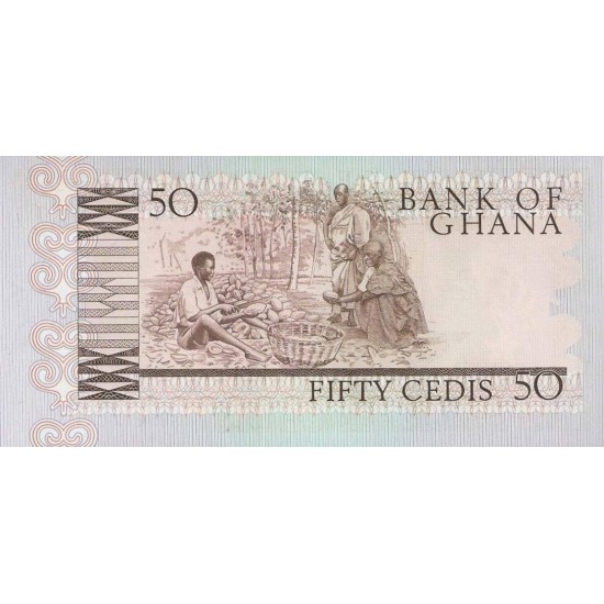1979 - Ghana Pic 22a 50 Cedis banknote 1979 - Ghana Pic 22a 50 Cedis banknote