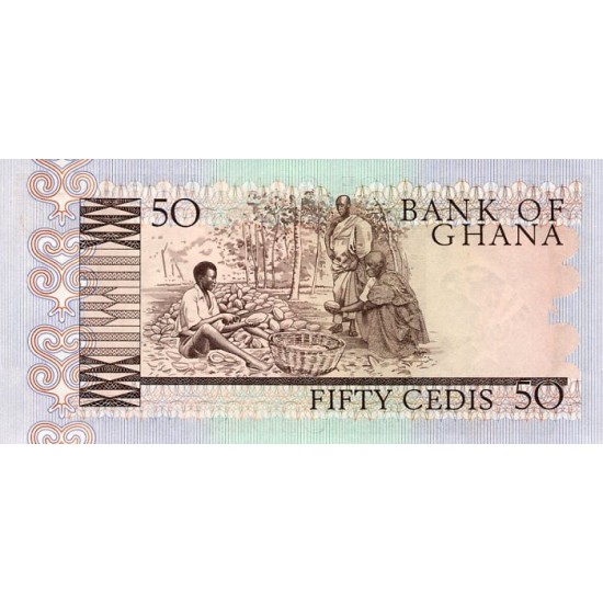 1980 - Ghana Pic 22b 50 Cedis banknote 1980 - Ghana Pic 22b 50 Cedis banknote