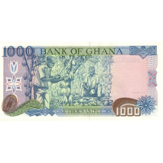 1996 - Ghana Pic 29b 1000 Cedis banknote 1996 - Ghana Pic 29b 1000 Cedis banknote