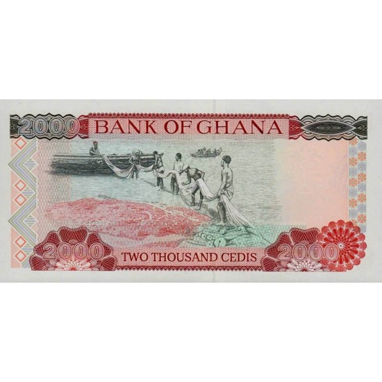 1995- Ghana Pic 30b 2000 Cedis banknote 1995- Ghana Pic 30b 2000 Cedis banknote
