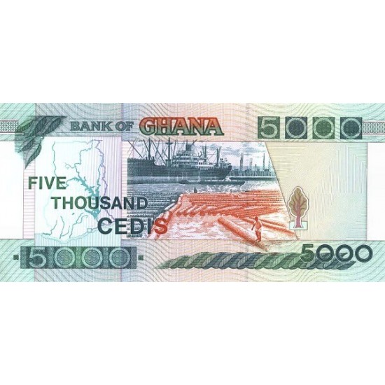 1996- Ghana Pic 31c 5000 Cedis banknote 1996- Ghana Pic 31c 5000 Cedis banknote