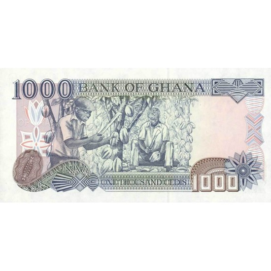 2001 - Ghana Pic 32f 1000 Cedis banknote 9/2001 2001 - Ghana Pic 32f 1000 Cedis banknote 9/2001