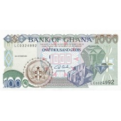 2001- Ghana pic 32g billete 1000 Cedis  10/2001