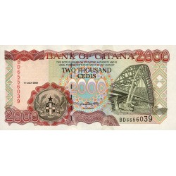  1996- Ghana Pic 33a 2000 Cedis  banknote