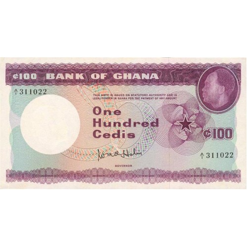 1965- Ghana pic 9a billete 100 Cedis