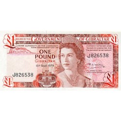 1979 - Gibraltar PIC 20b   1 Pound banknote