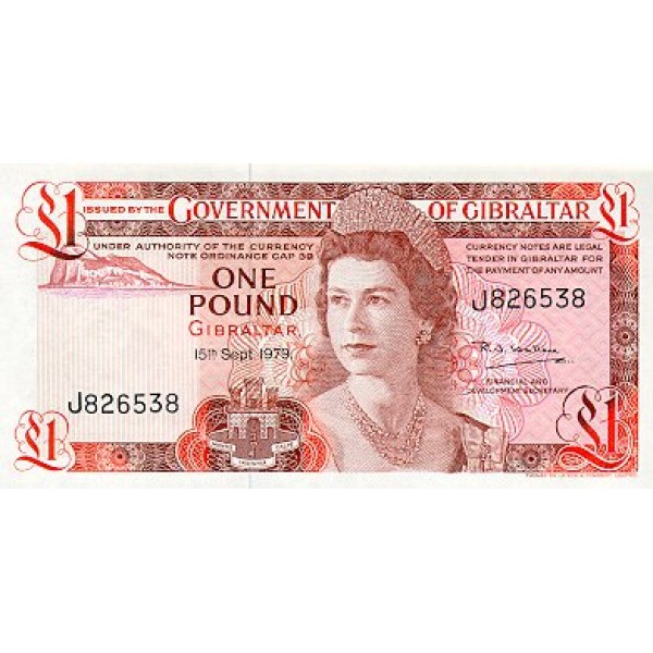 1983 - Gibraltar PIC 20c   1 Pound banknte