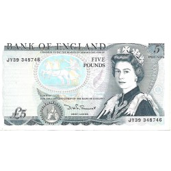 1980/87 - Great Britain 5 Pounds banknote PIC 378c VF