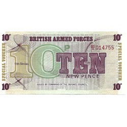 1972 -  Gran Bretaña PIC M45 billete de 10 Nuevos Peniques S/C