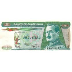 1987 - Guatemala P66 billete de 1 Quetzal