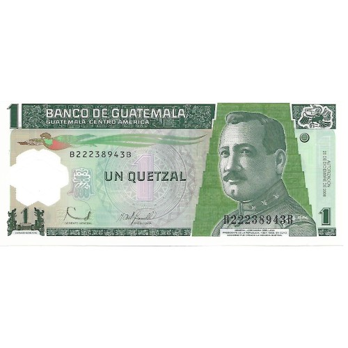 2006 - Guatemala P109 billete de 1 Quetzal S/C