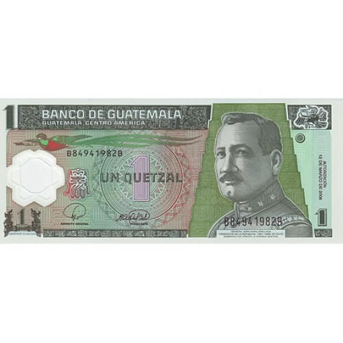 2008 - Guatemala P115 billete de 1 Quetzal