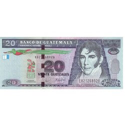 2008 - Guatemala P118 20 Quetzal banknote UNC
