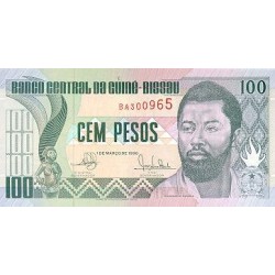 1990- Guinea Bissau pic11  billete  100 Pesos