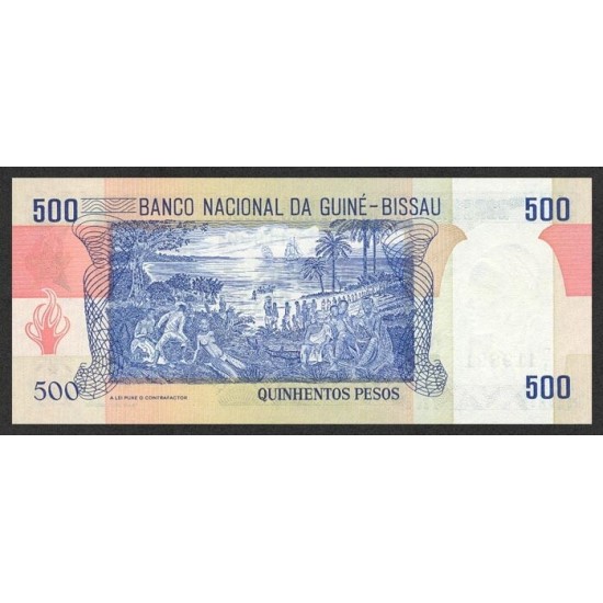 1983- Guinea Bissau Pic 7 500 Pesos banknote 1983- Guinea Bissau Pic 7 500 Pesos banknote