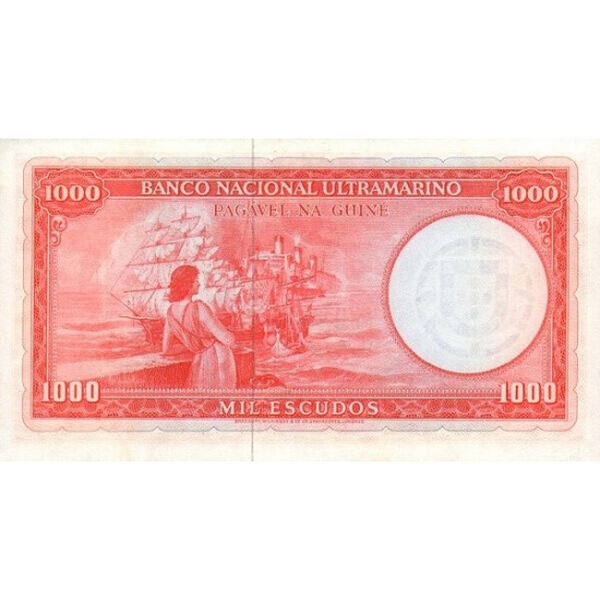 1964- Portuguese Guinea pic 43 100 Escudos banknote 1964- Portuguese Guinea pic 43 100 Escudos banknote